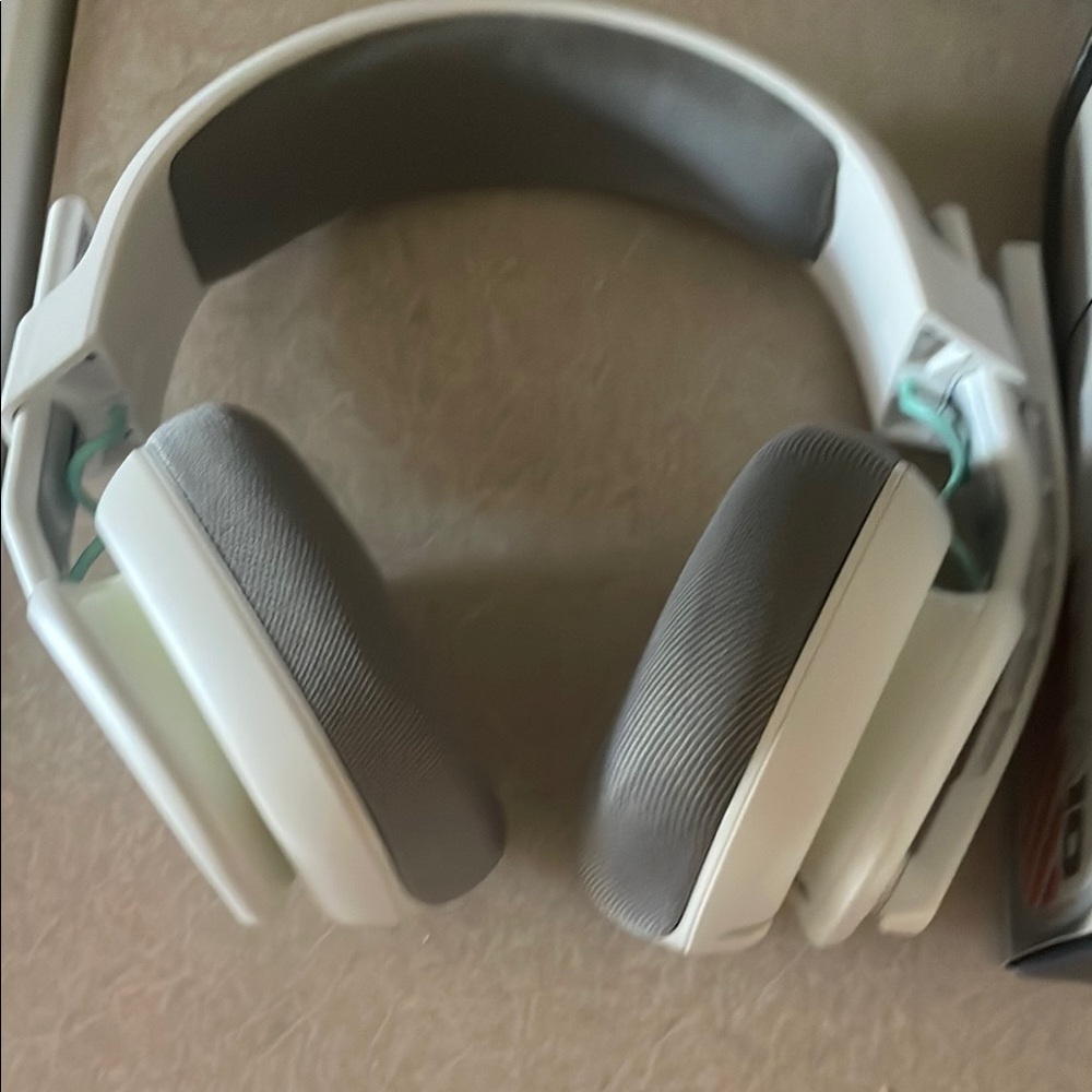 White and Gray Over-Ear Headphones